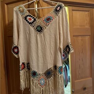 Beach Cover-up or flowy shirt. From Mexico. One size fits all. Never worn.